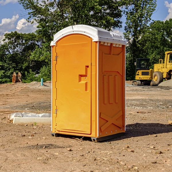 how often are the portable restrooms cleaned and serviced during a rental period in Tse Bonito